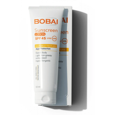 BOBAI SUNSCREEN LOTION SPF 45+ INVISIBLE TEXTURE HIGH PROTECTION 120 GM